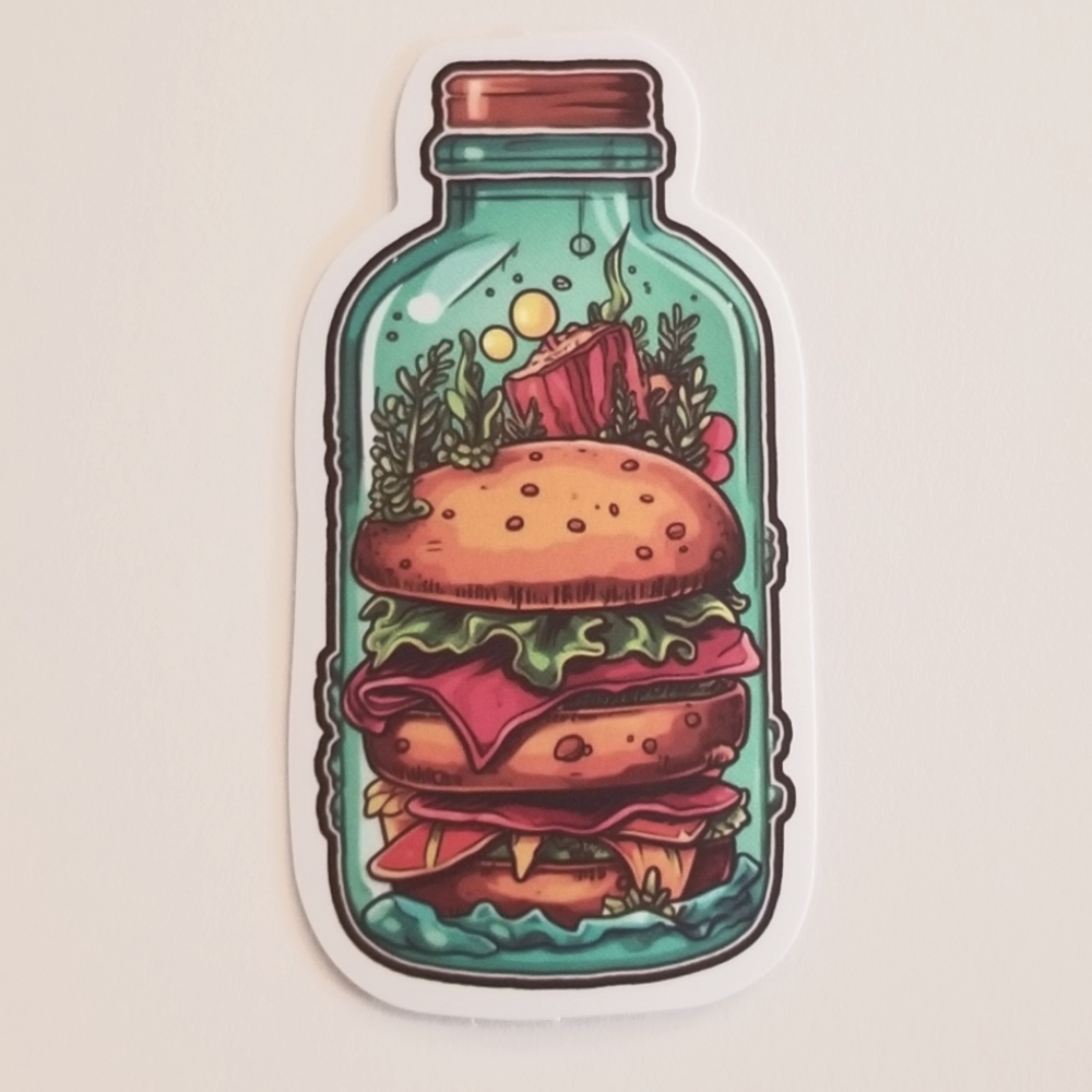10/$10 Hamburger In A Bottle Sticker